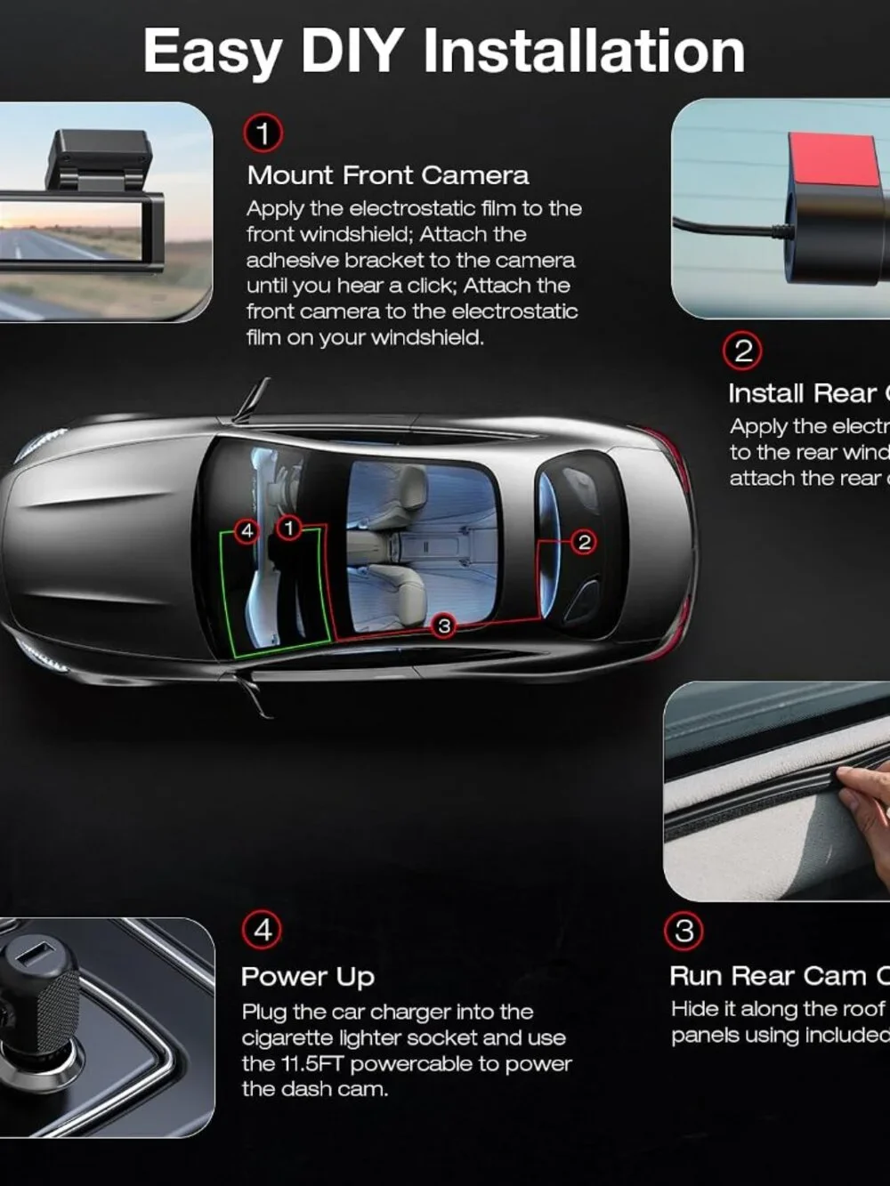 Beferich Dual Channel Dash Camera